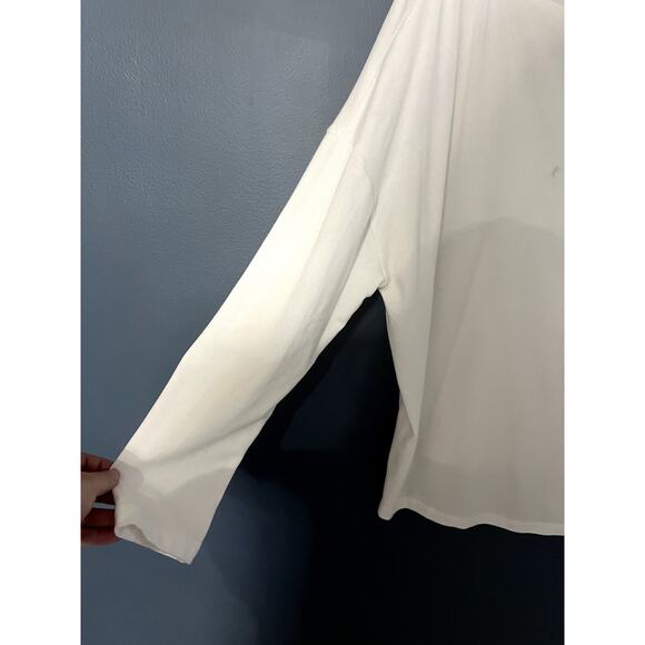 Allsaints Rita X Small White Top Oversized Lagenlook Layering Womens - Picture 4 of 8